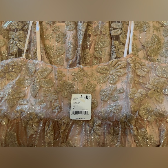 Free People All That Glitters Babydoll Lace Minidress in Ivory Combo Size M NWT - Picture 7 of 7